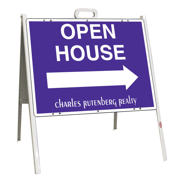 Charles Rutenberg Realty Steel AFrame Sign Unit, 18"h x 24"w 51Z954