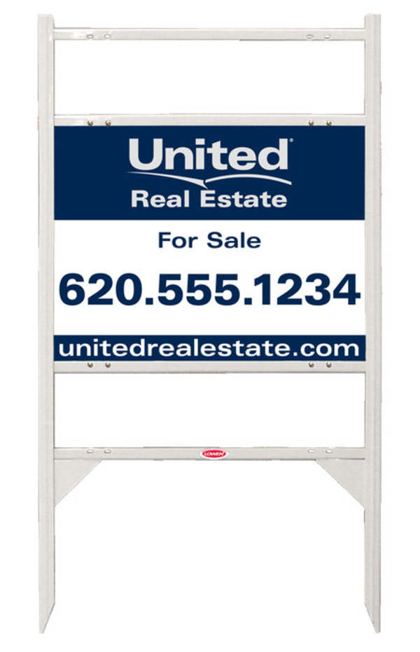 United Real Estate real estate Angle Iron Frame and panel unit for 2 Rider inserts, steel, 18"h