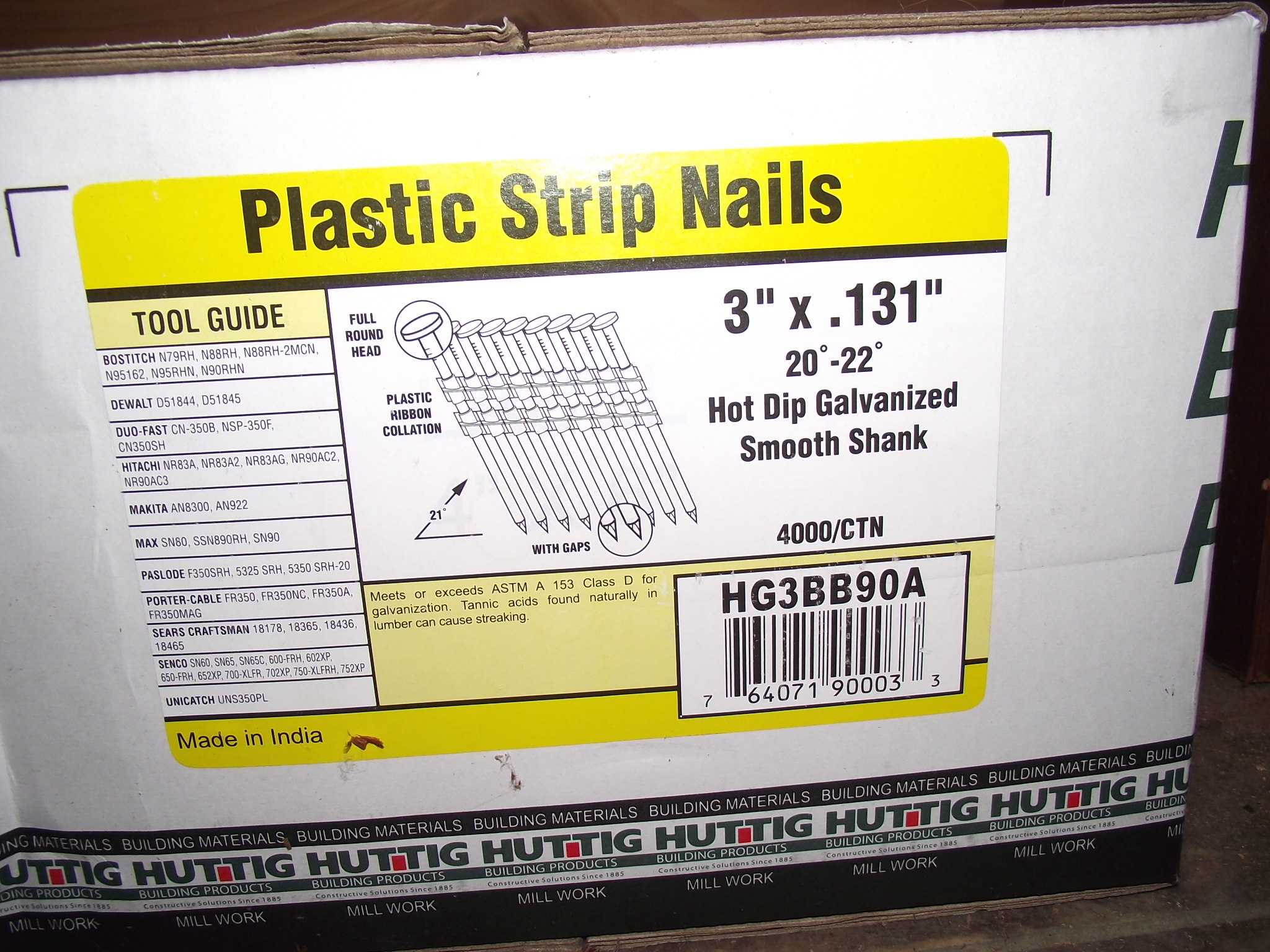 3″ x .131 Hot Dipped Galvanized Collated nails « Mill Outlet Lumber