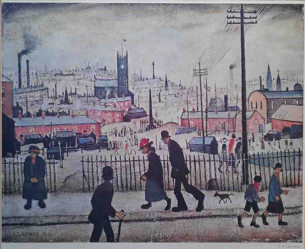 L.S.Lowry, Lowry, view of a town,signed limited edition, print