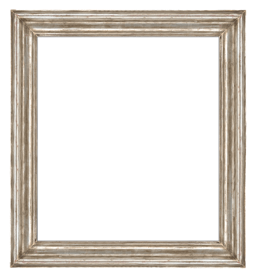 American 21st Century Contemporary Silver Leaf Frame Lowy 1907