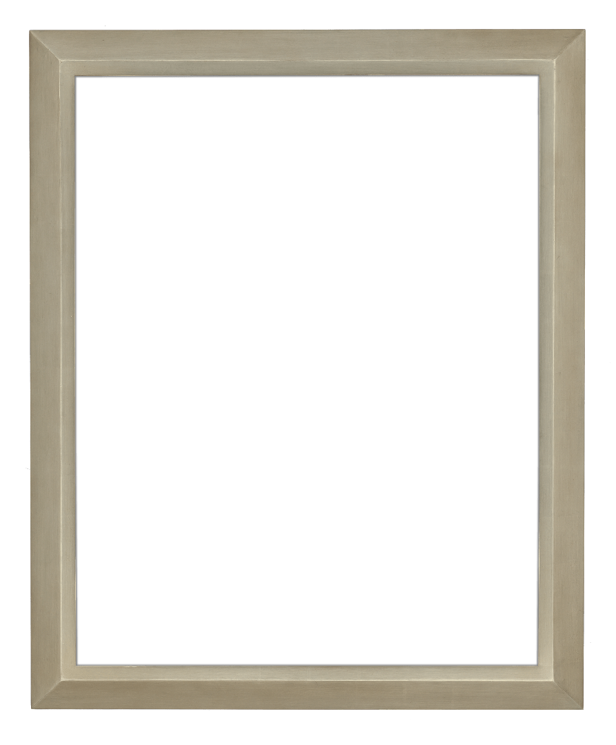 American 21st Century Contemporary Receding Silver Leaf Frame Lowy 1907