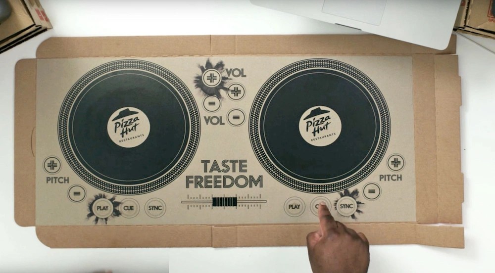Pizza Hut Unveils Its Pizza Box That Doubles As A Turntable