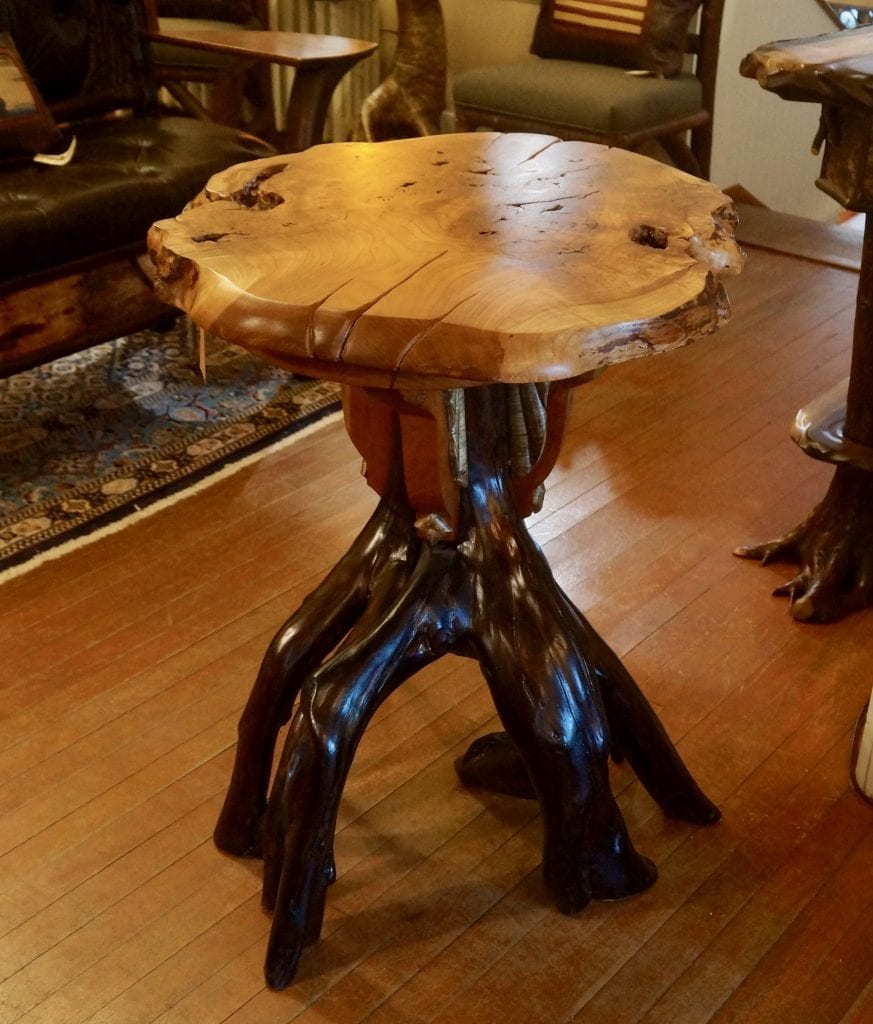 Racquette Lake Rustic Accent Table L.Post Rustics Adirondack Furniture