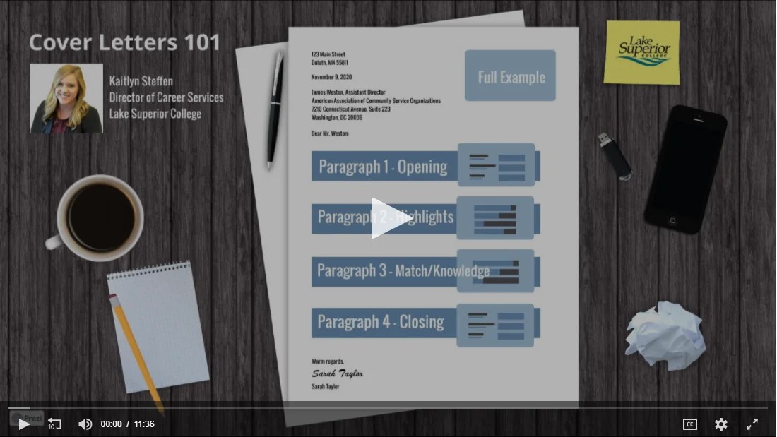 Resumes and Cover Letters Lake Superior College Duluth, MN