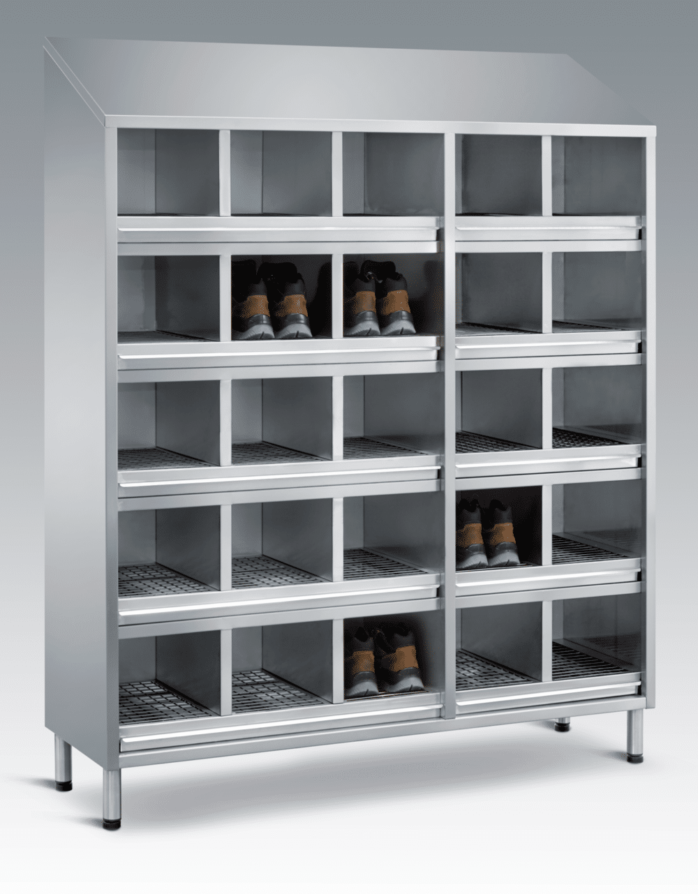 LS Engineering Stainless Shoe Storage