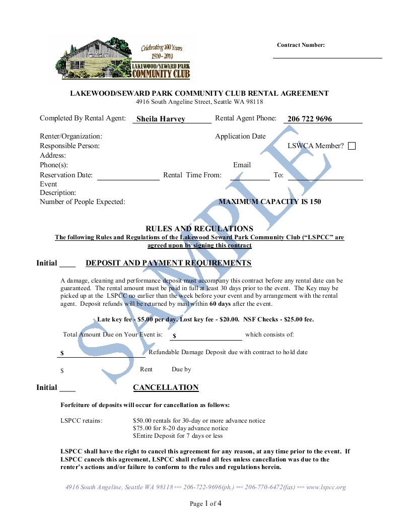 Banquet Hall Contract Template