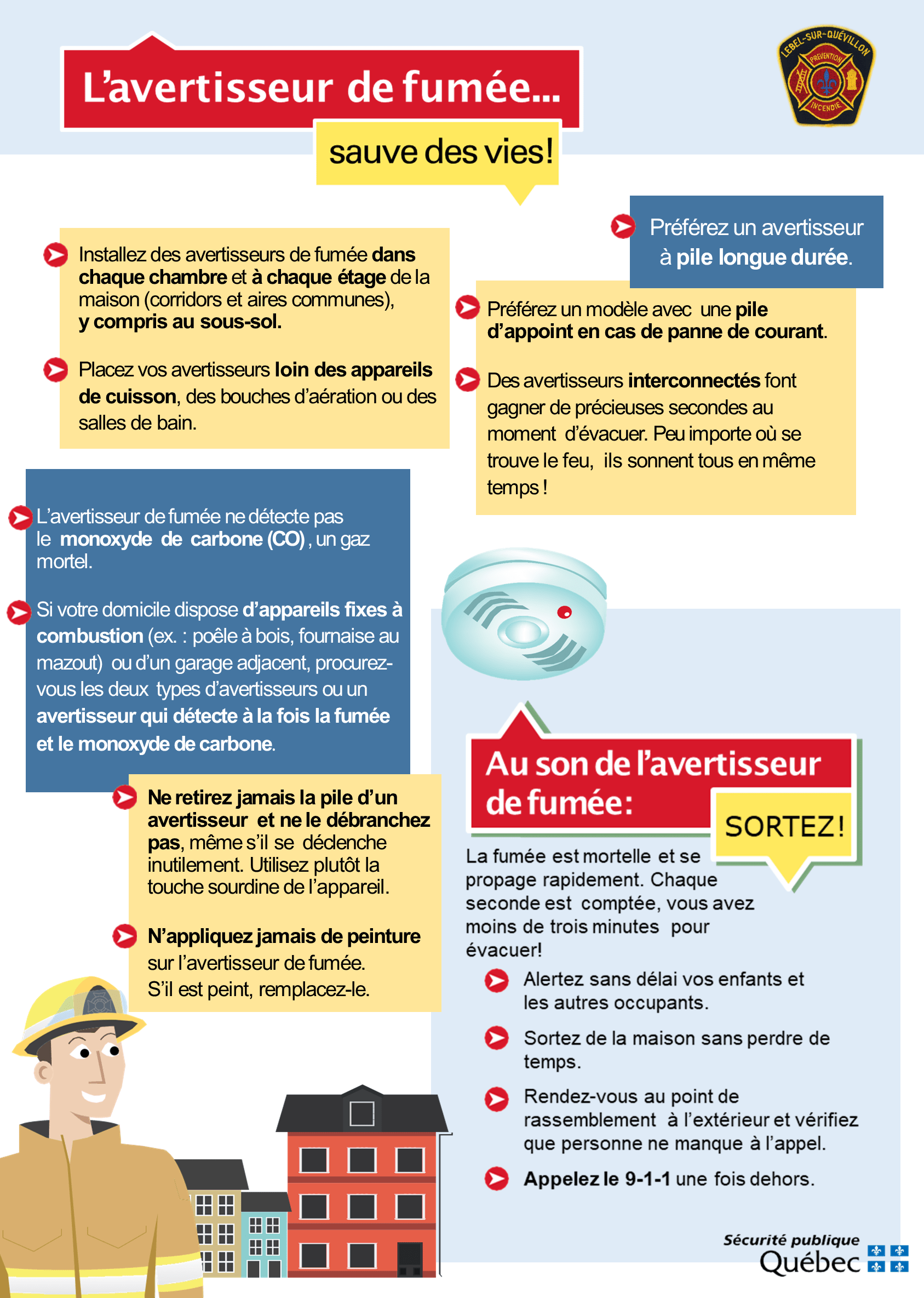 Securité publique Sécurité incendie Ville de LebelsurQuévillon