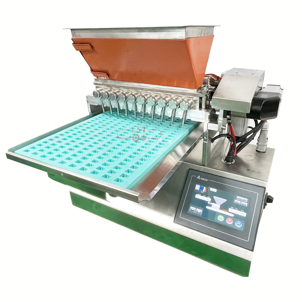New table top 10 nozzles chocolate moulding machine for gummy depositor hard candy food