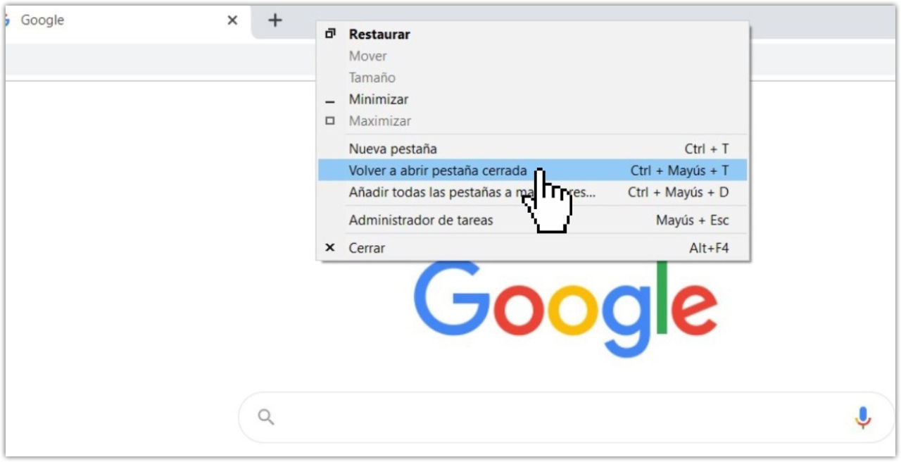 Cómo recuperar pestañas cerradas en Google Chrome y otros