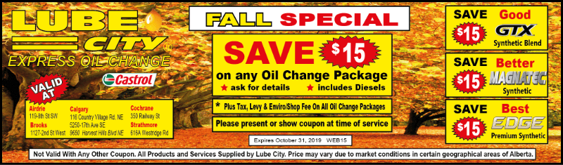 Lube City ® Calgary and Area Oil Change Coupons