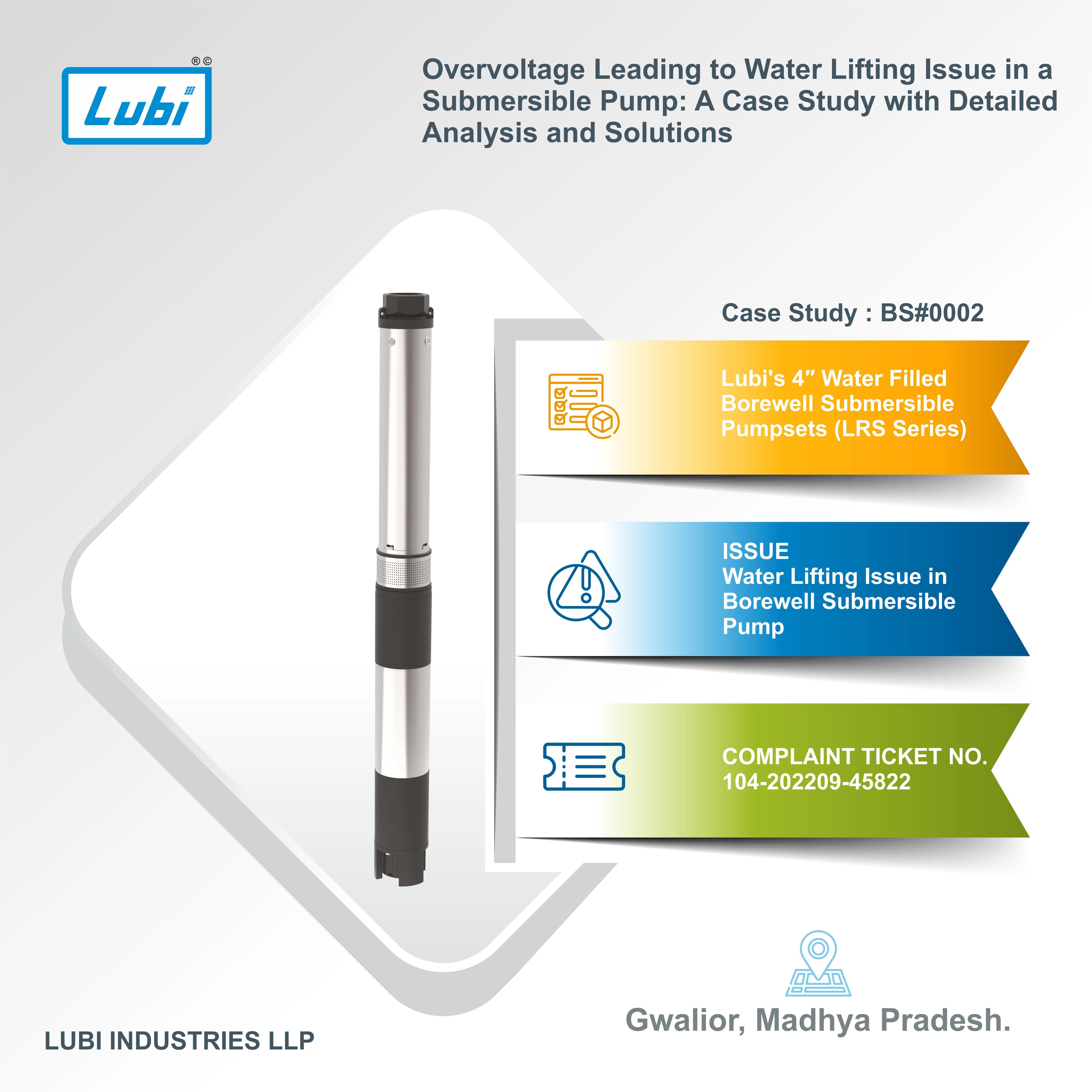 Borewell submersible pump does not start due to high voltage