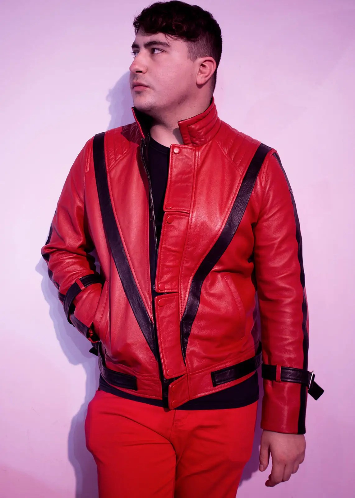 Michael Jackson Thriller Jacket MJ Red Leather Outfit