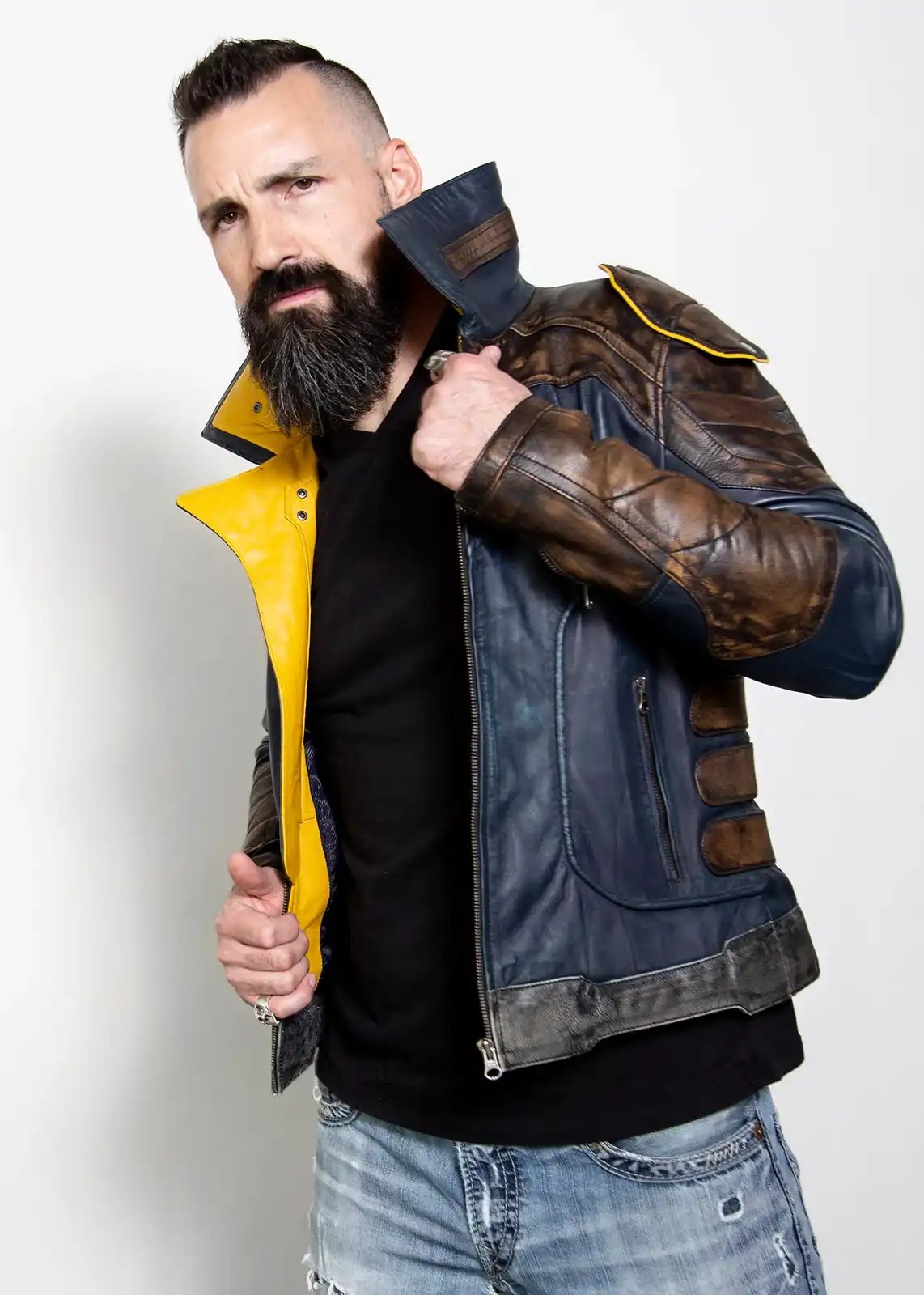 Buy Mens Zane Vault Hunter Borderlands 3 Leather Jacket Gaming