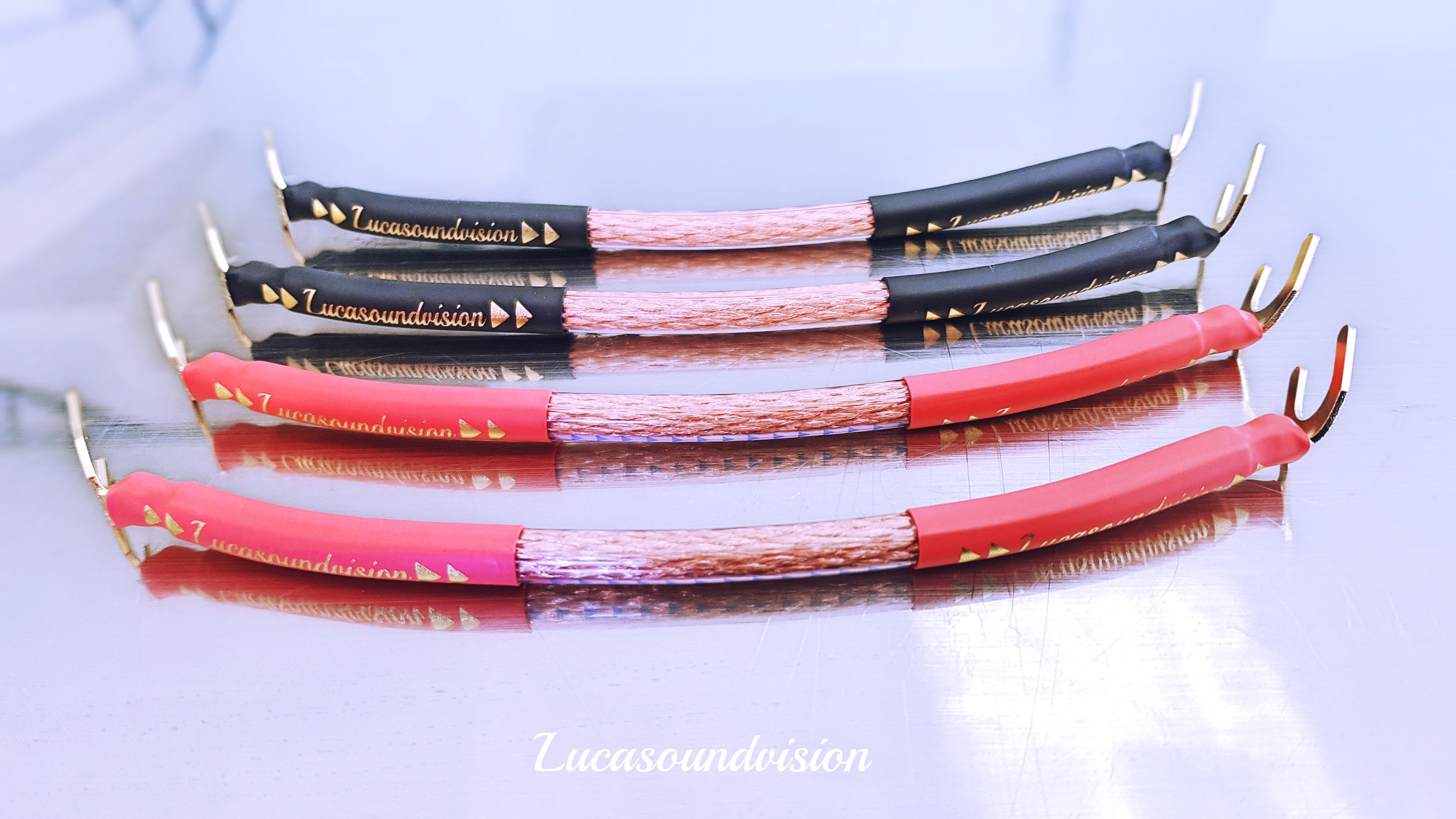 VAN DAMME HiFi Series LCOFC (6mm Diameter) SPEAKER JUMPER CABLES x4