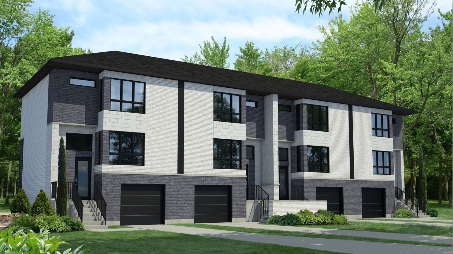 Maisons en rangée Nouveau Champfleury Luc Denis Architecte