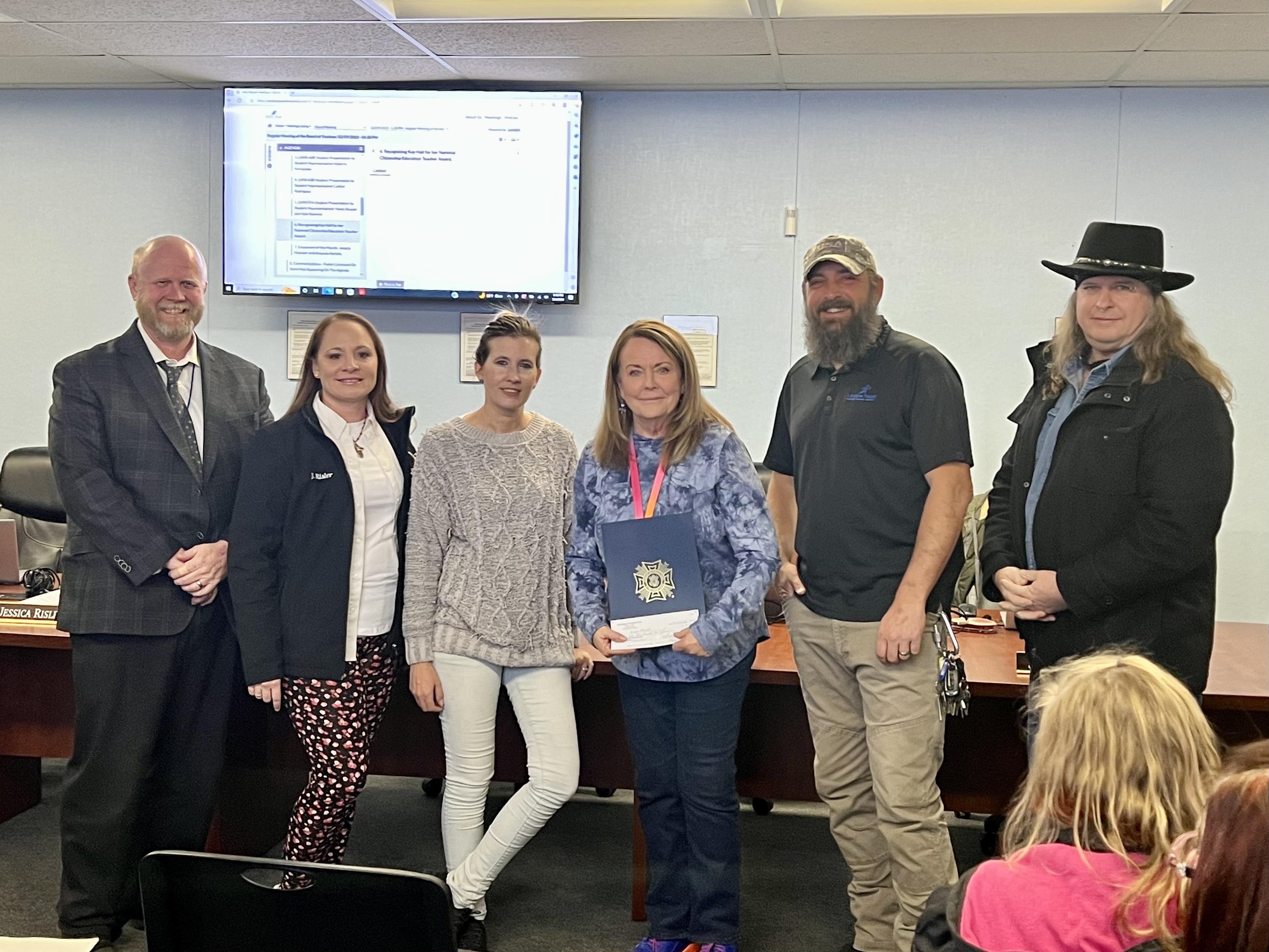 Teacher Kay Hall Recognized for VFW National EducationTeacher Award