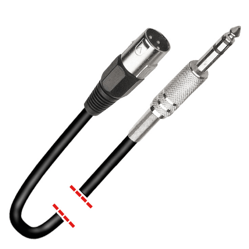 Cable de señal de XLR macho a PLUG 1/4 balanceado 10m. MK 34 MARK