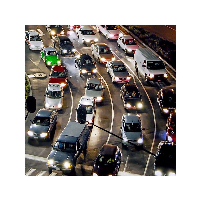 Evening Traffic Sound Effect, Stereo and Surround Wav File