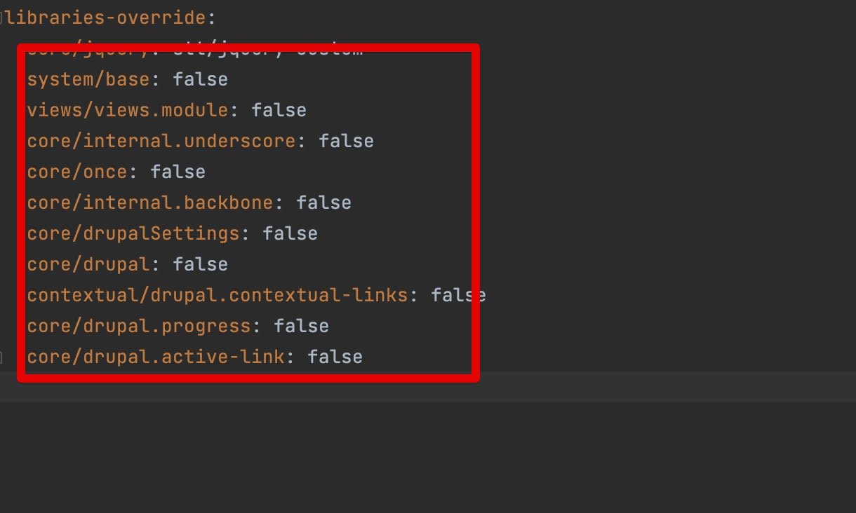 How to remove all Drupal 10 core CSS and JS files, for an uberclean