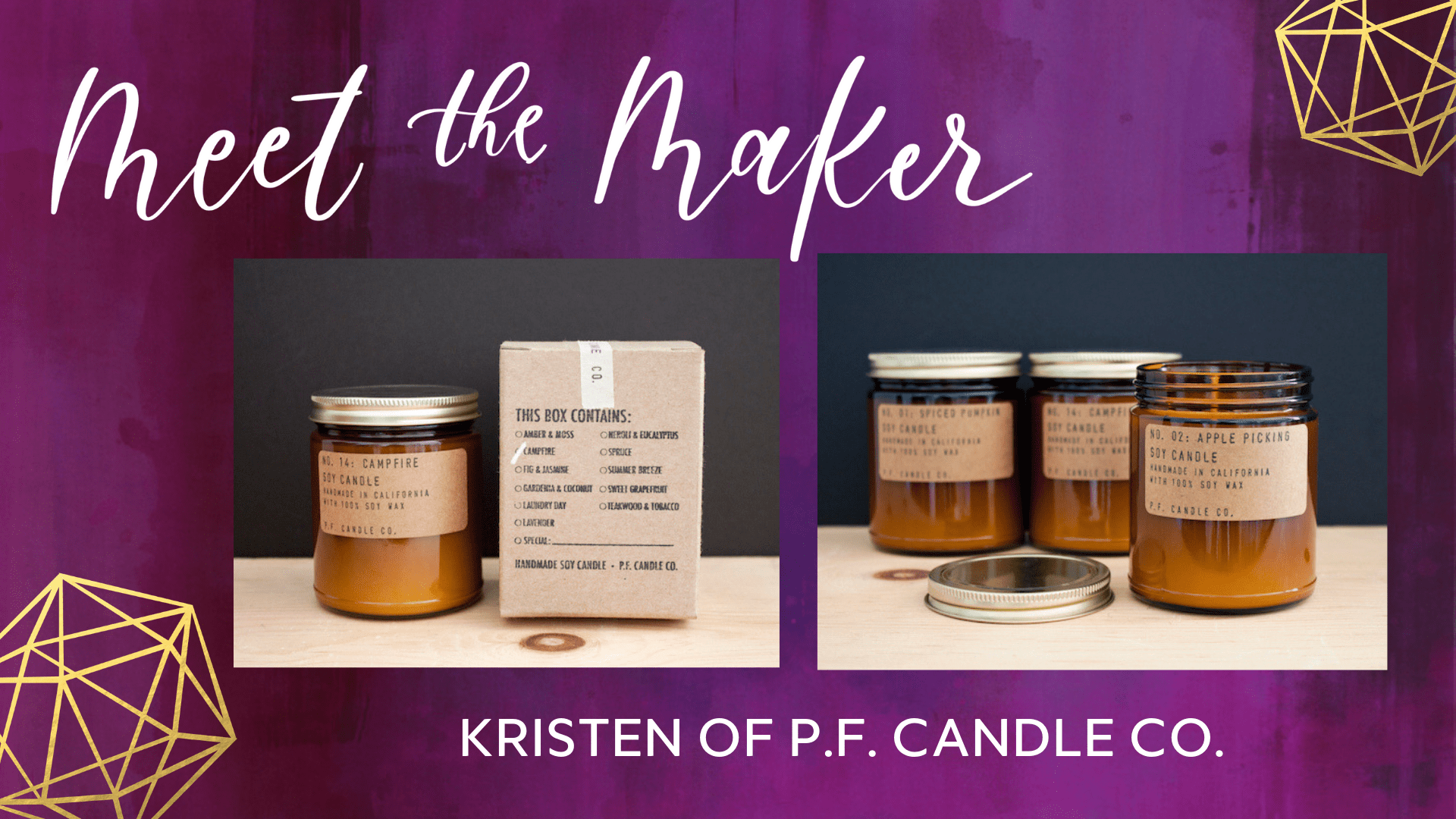 Meet the Maker Kristen of P.F. Candle Co.