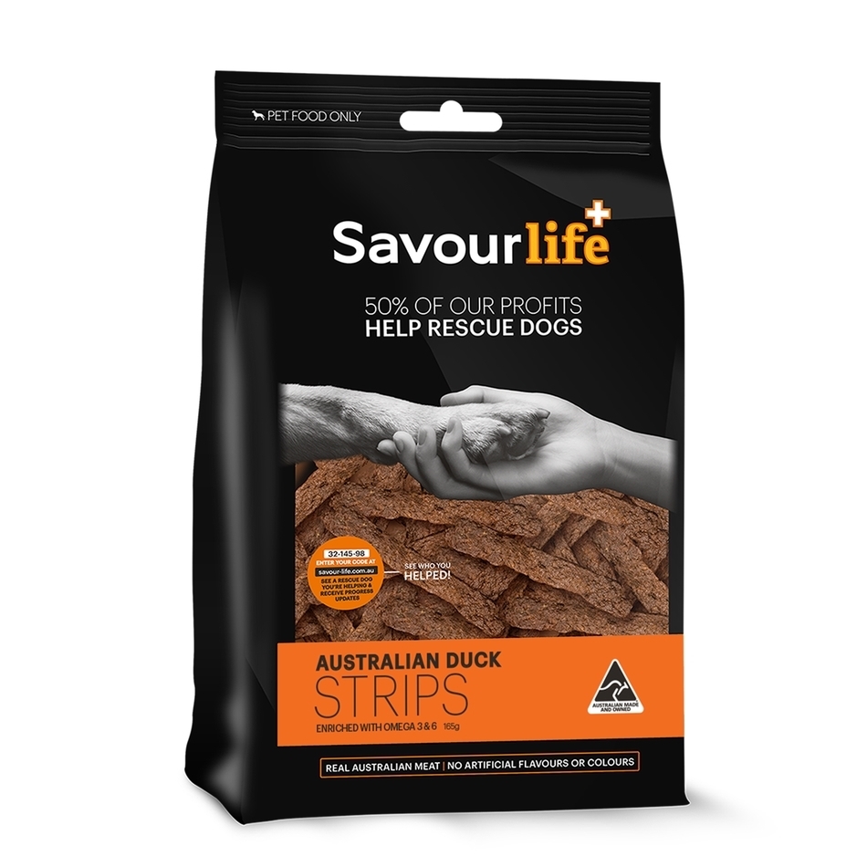 SavourLife Natural Australian Duck Strips Dog Treats