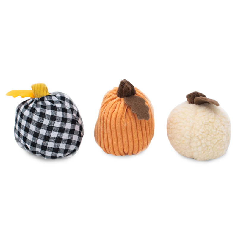 Zippy Paws Halloween Miniz Gourds Dog Toy