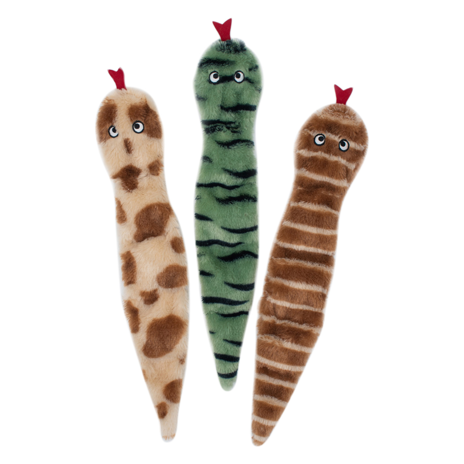 Zippy Paws Desert Snakes Plush No Stuffing Dog Toy