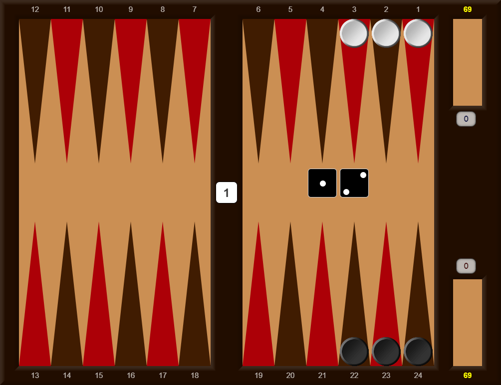 Backgammon Hyperbackgammon online Jugar al Backgammon