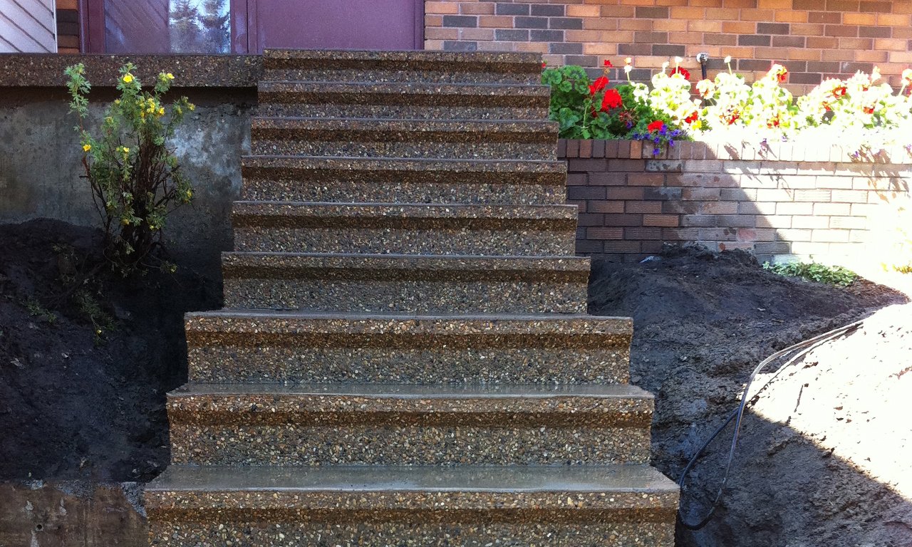 Exposed Aggregate Luigi's Concrete and Foundation Settlement Repair