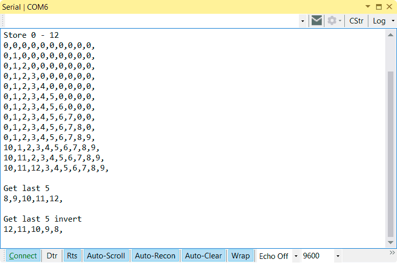 Implementing a Circular Buffer in Arduino
