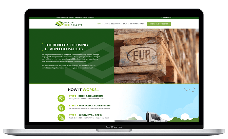Devon Eco Pallets luketom, website design torbay, devon web design
