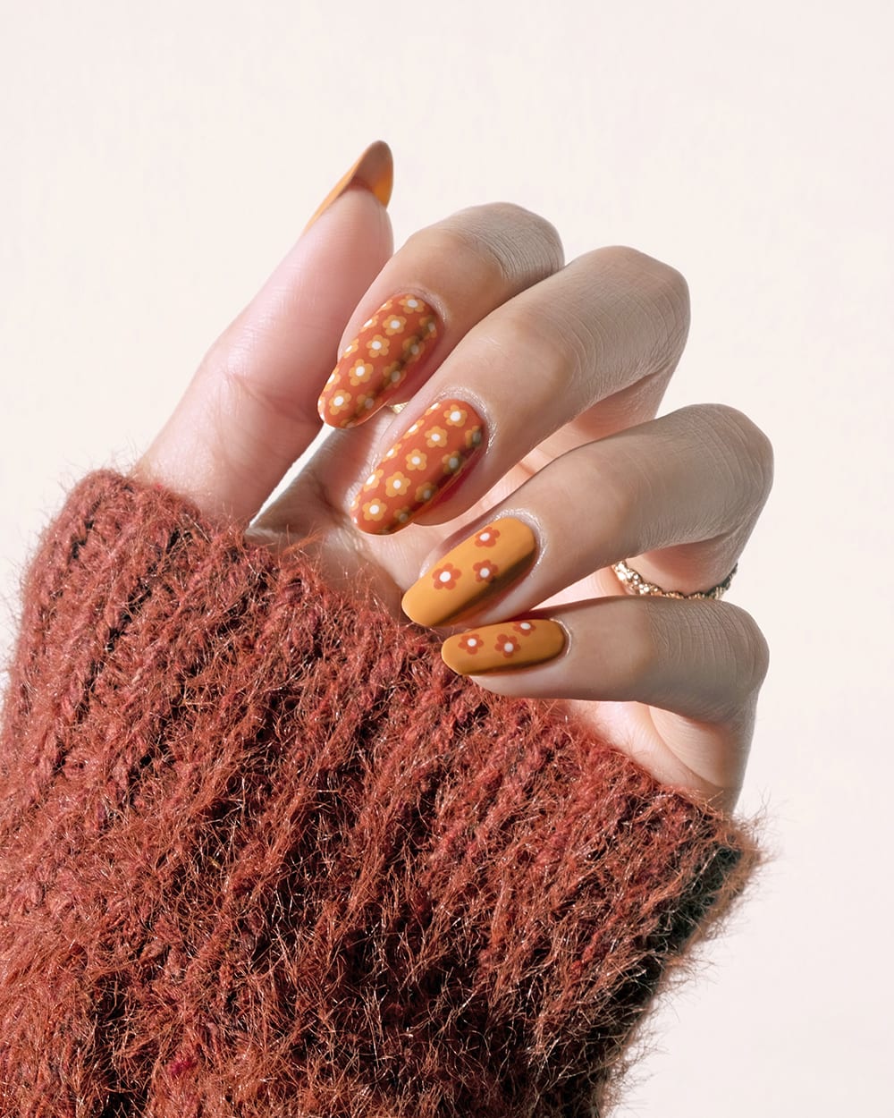 Fall Nail Designs Tonal Floral Manicure Fashion Blog