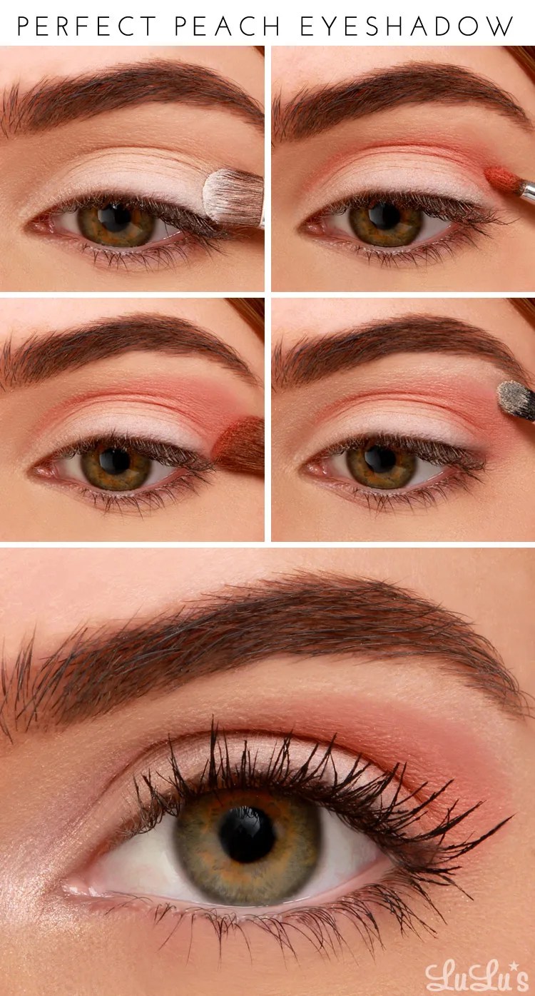 Lulus HowTo Perfect Peach Eyeshadow Tutorial Fashion Blog