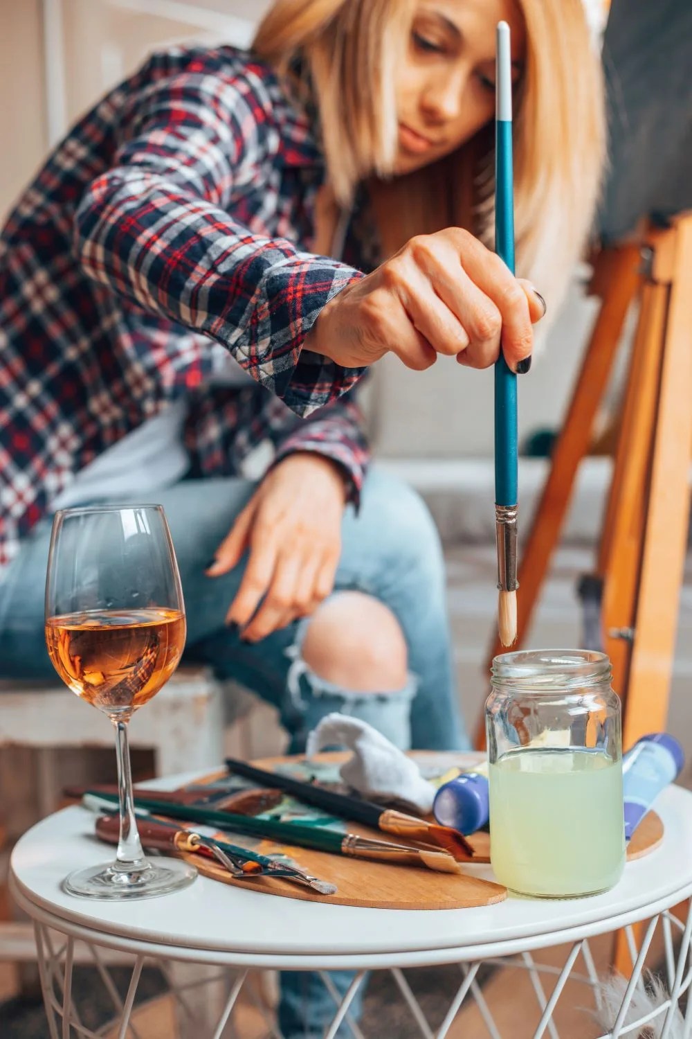 Want a Fun Night In? Here's How to Host a Paint and Sip Party At Home