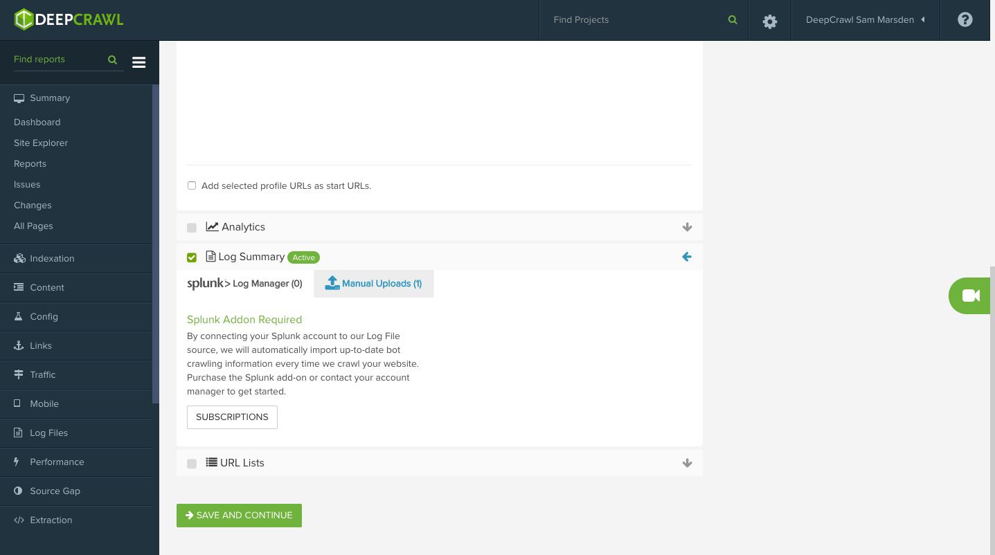 Feature Release Splunk API Log File Integration Lumar
