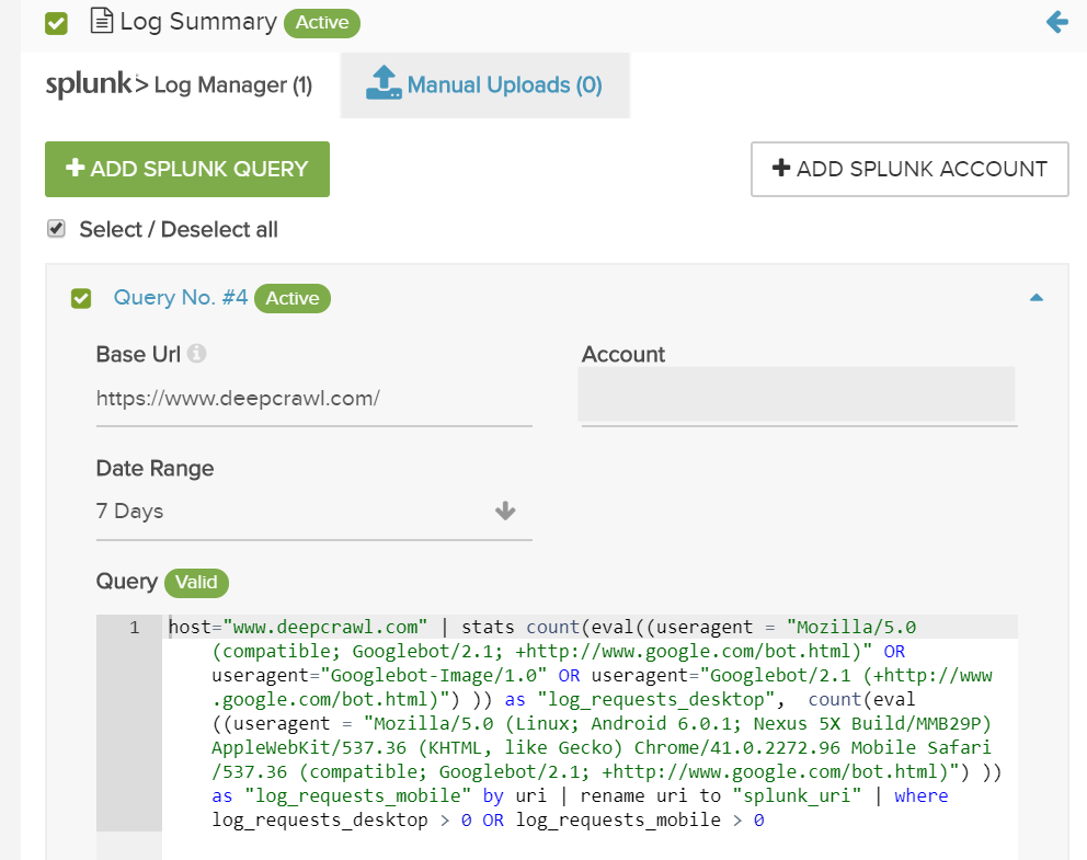 Feature Release Splunk API Log File Integration Lumar