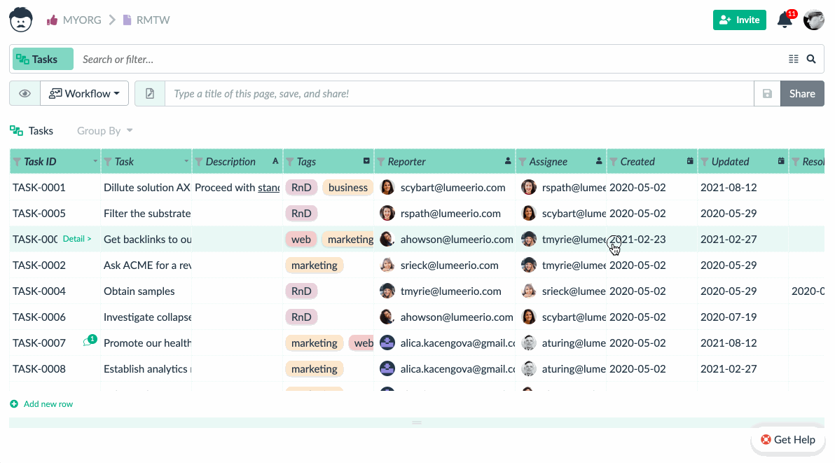 Using the Workflow View to Easily Process Your Work Items Lumeer