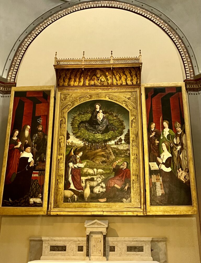 le tableau Le triptyque du Buisson ardent 147576 Nicolas Froment Lumières des étoiles