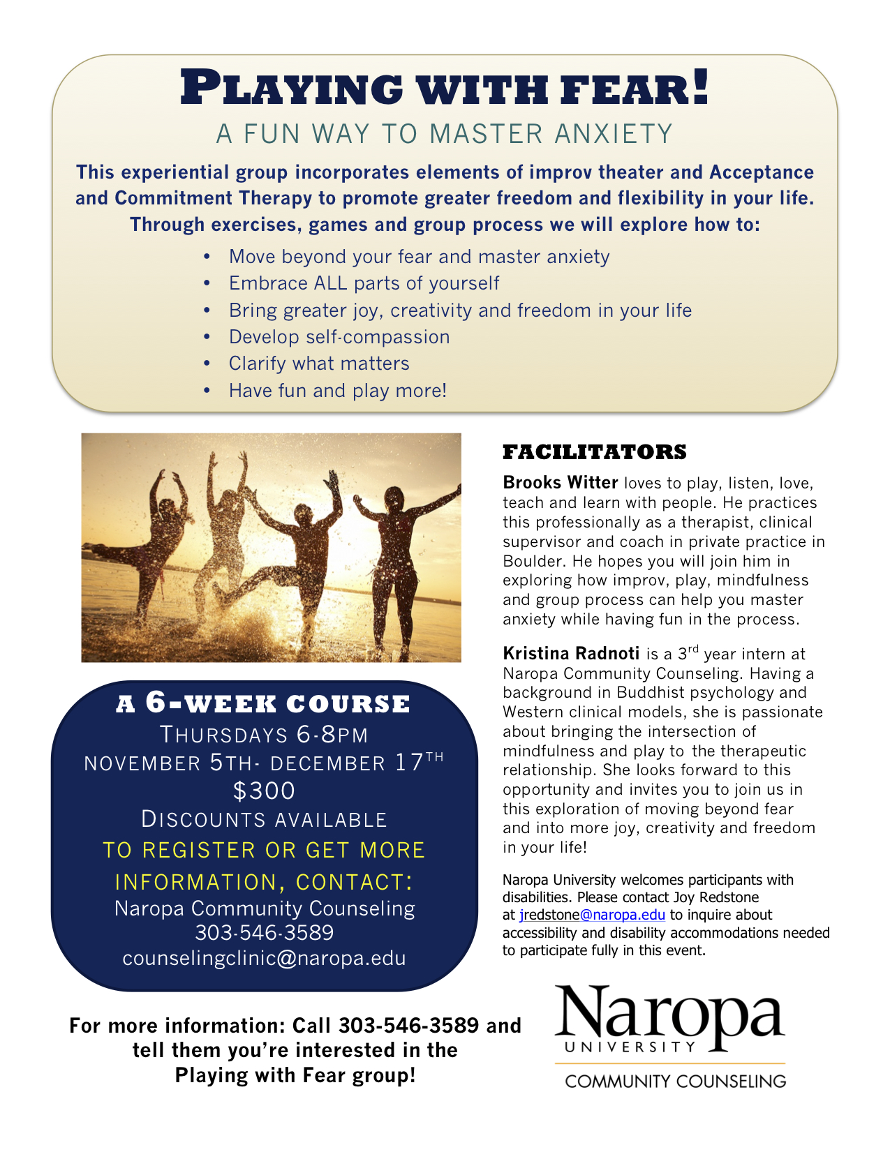 ACT And Improv Therapy Group For Anxiety In Boulder, CO