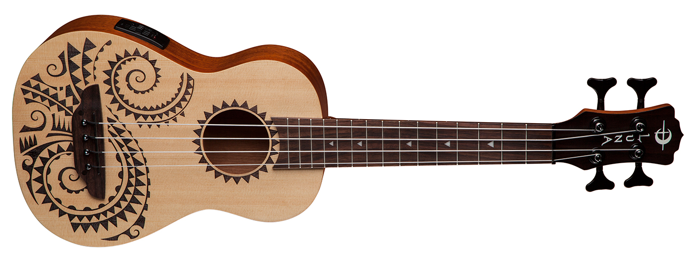 Uke Bass w/Preamp & Gigbag Tattoo Luna Guitars
