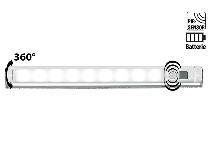 Lunartec Automatische LEDLichtleiste m. Bewegungsmelder (refurbished)