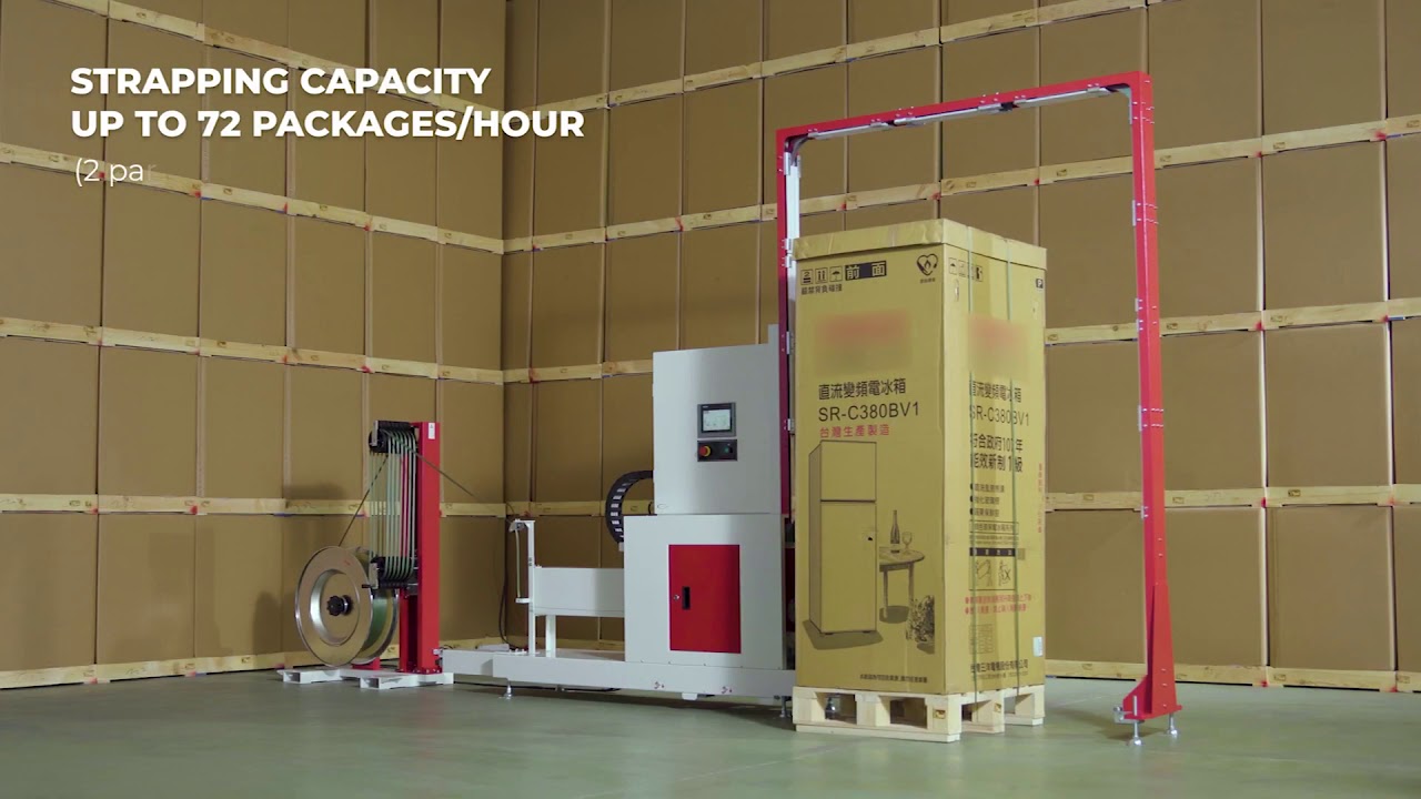 Fully automatic pallet strapping machine. Wrapping Machine