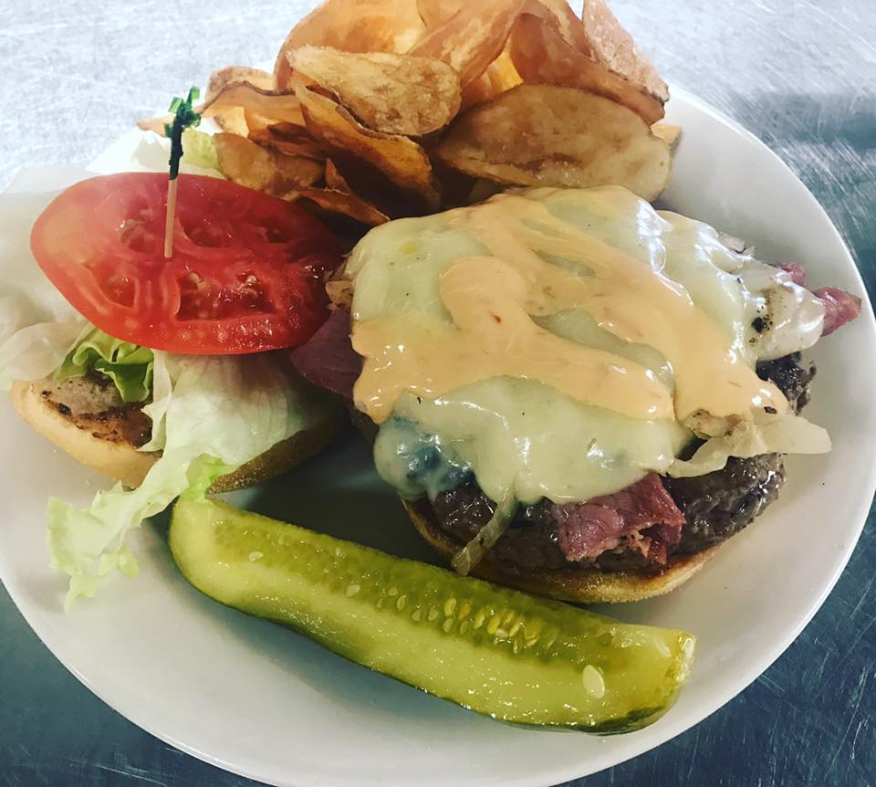 Lures Riverfront Restaurant Reuben Burger Lures Riverfront Restaurant