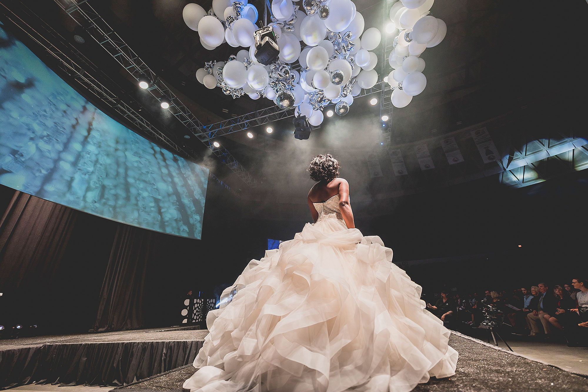 Bridal Fashion Show Balloon Decor Installation in Norfolk VA