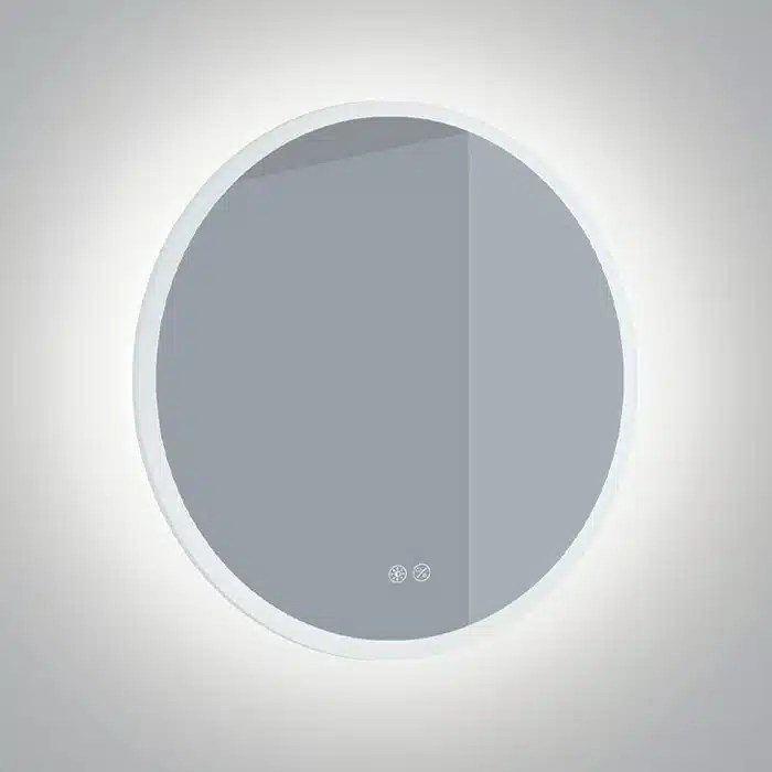 20W LED Touch Control, Defog Round Bathroom Mirror, IP44. Lux Lighting