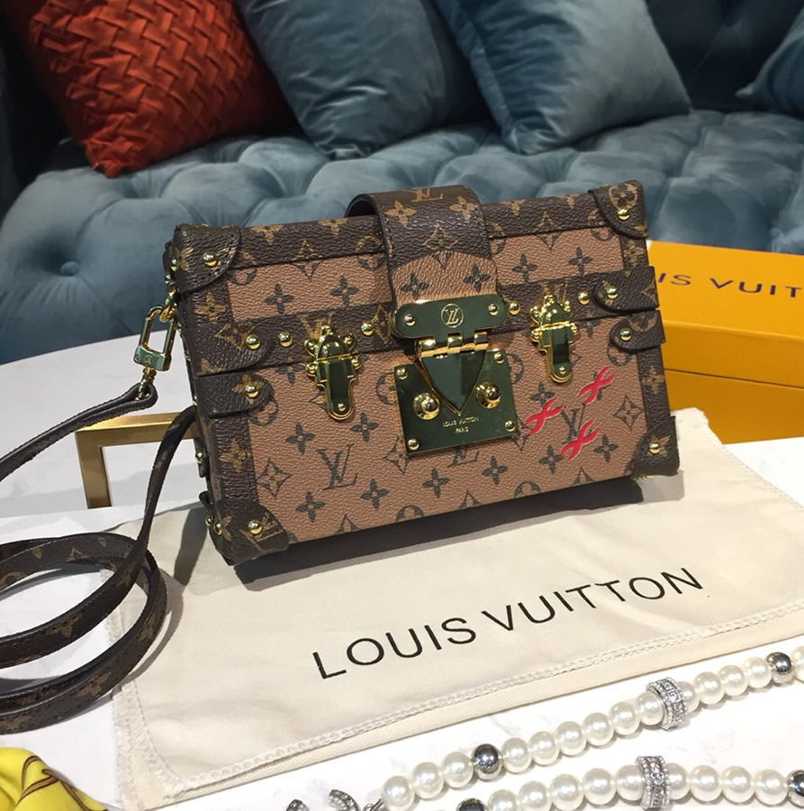 Louis Vuitton Monogram Reverse Canvas Petite Malle M44154 LuxTime DFO