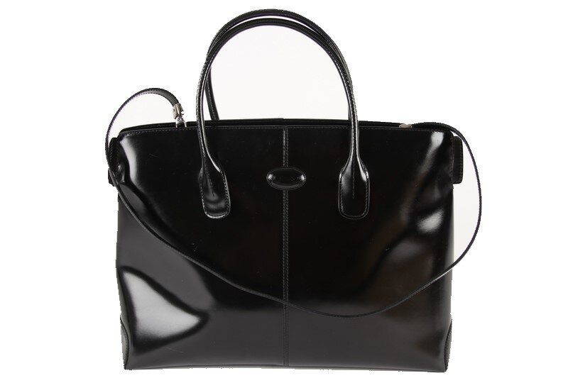 TOD’S TwoWay Tasche Schwarz Lack leder