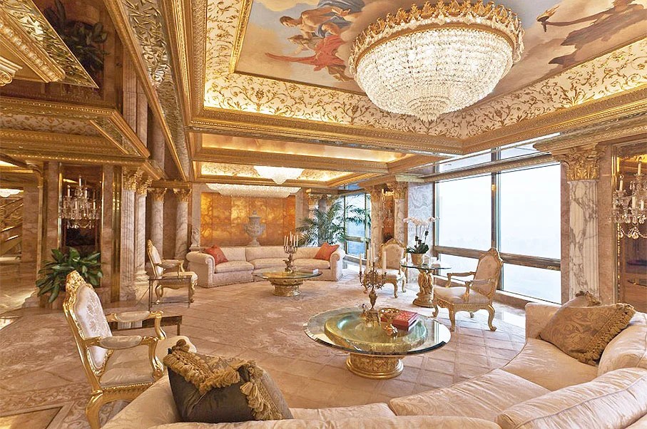 Peek Inside Donald Trump’s Gold and Marble Covered Penthouse in New