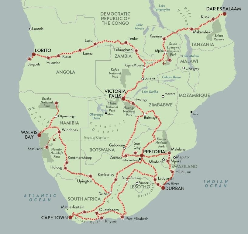 Ravos Rail Cape Town to Dar Es Salaam ONAFHANKLIK